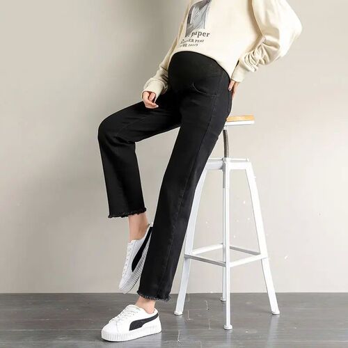 Pregnancy Abdominal Pants Boyfriend Wide Jeans Maternity Pan