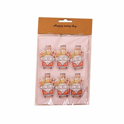 36pcs Christmas Wooden Clothespins Cartoon Mini Memo Photo