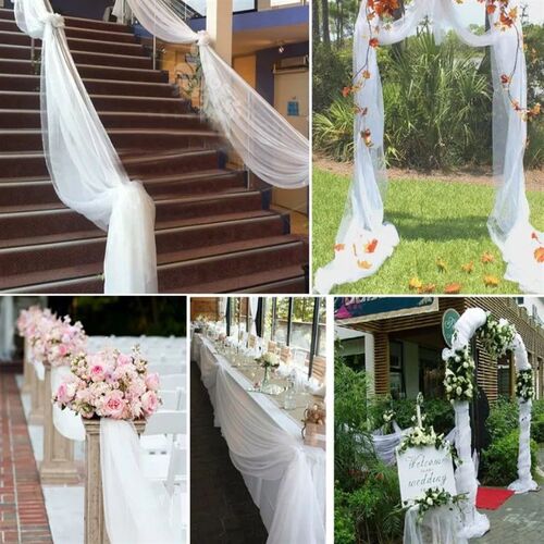 48cm Wide Tulle Roll Fabric 5m / 10m Pure Color Organza for