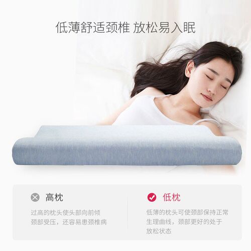 Slow Rebound Sleep Pillow Thin Memory Foam Pillow Core Adult