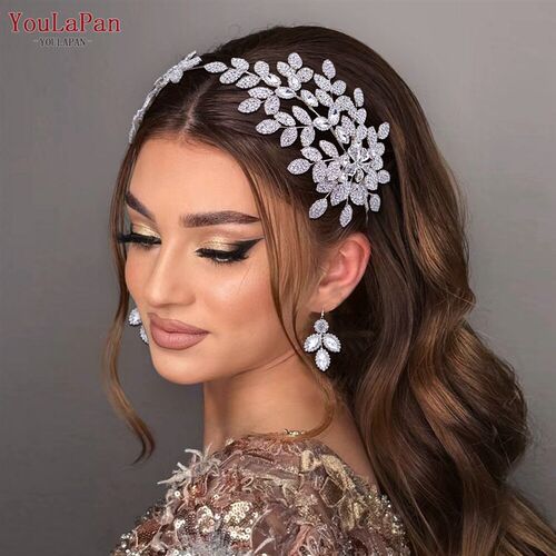 YouLaPan HP518 Bridal Tiara Alloy Leaves Woman Headband Wedd