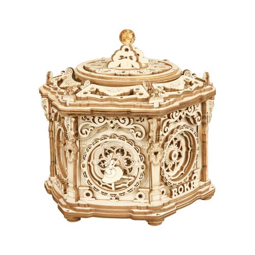 Robotime Rokr Music Box Starry Night 3D Wooden Puzzle Game A