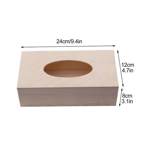 Wood Tissue Box Car Home Rectangle Shaped Tissue Container N