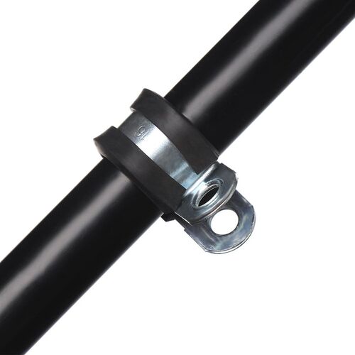 10Pcs Rubber Lined P Clips Wiring Hose Clamp Pipe Cable Moun
