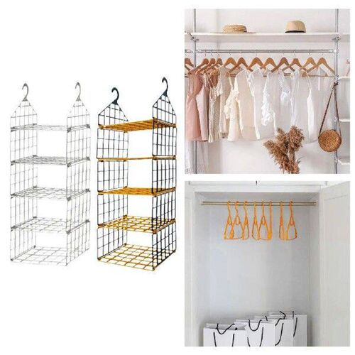 Closet Hanging Organizer Storage Basket Space Saving