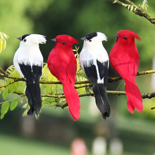 Artificial White Pigeon Plastic Feather Love Peace Doves Bir