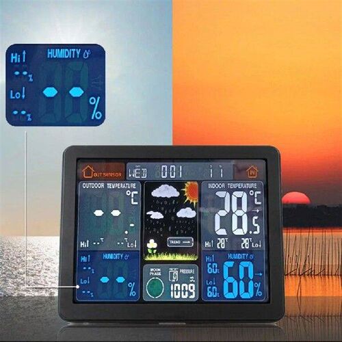Digital Color Forecast Weather Station Multifunction Table