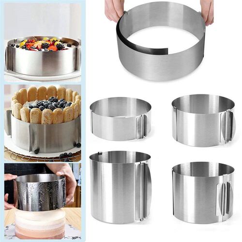 430 Stainless Steel 6-30cm Telescopic Mousse Ring Circle Mol