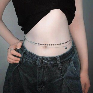 Fashion Simple Double Layer Bead Chain Ladies Waist Belly Ch