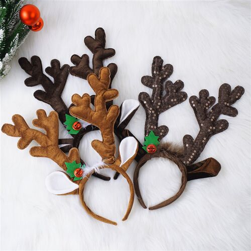 New Year Deer Antlers Hair Headband Props Christmas Cosplay