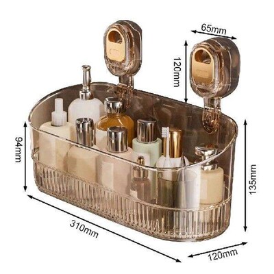 No-Drill Bathroom Suction Storage Box,Space-Saving Bathroom