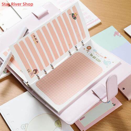 A5 A6 Kawaii Loose Leaf Notebook Paper Refill Spiral Binder