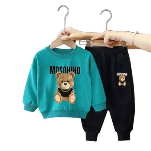 Children Sweatshirt Bear Sets Boys Girls Baby Girls Clothes