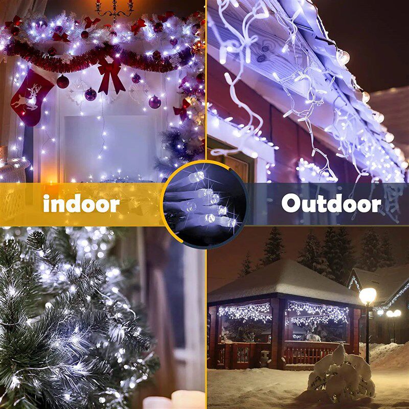 Led Icicle String Lights 4m Sreet Garland On The House 8 Mod