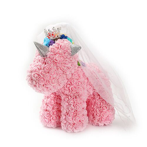 Preserved Flower Unicorn For Girlfriend Proposal 520 Little