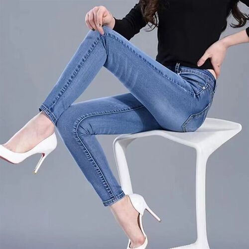 New Women Jeans 2023 Autumn Elastic Pencil Trousers High Wai
