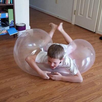 40cm/100cm Rubber Bubble Ball Inflatable Ballon Toys TPR Tr
