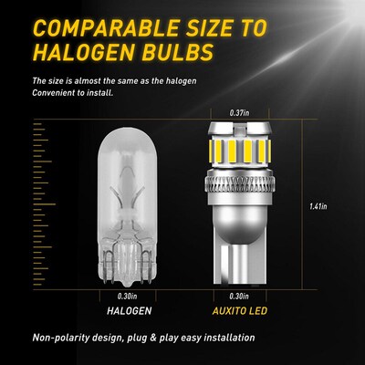 AUXITO 10x W5W T10 LED Bulbs Canbus Car Parking Position Li