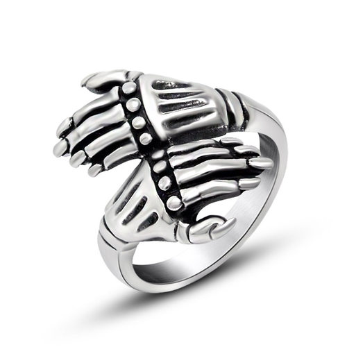 Ring Men Retro cast forefinger ring punk personality double