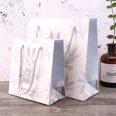 Rabbit Packaging Bag Gift Bag Handheld Paper Bag Teachers Da