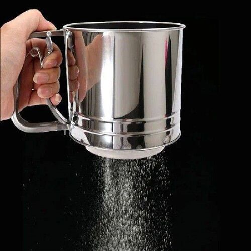 Handheld Flour Shaker Stainless Steel Mesh Sieve Cup Icing