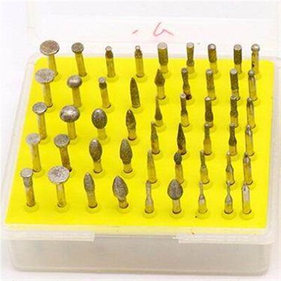 50Pcs Diamond grinding Needle Point Burr Bs Drill Head跨境