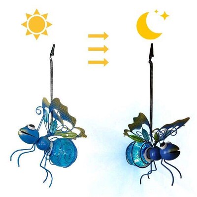 Solar Metal LED Outside Bugs with Bouncy Springs