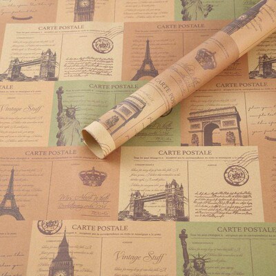 Retro Gift Wrap Present Wrapping Paper 复古风书皮礼品包装纸