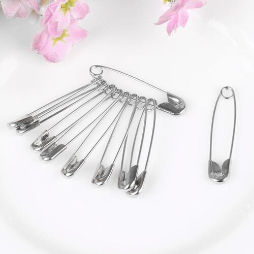 Stainless Steel Safety Pins DIY Rustproof Buckle Pin Metal B