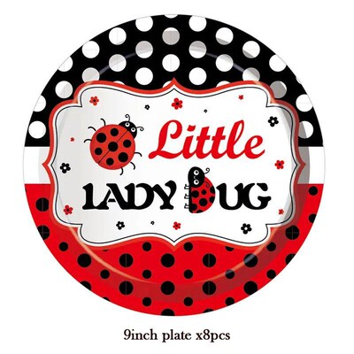 Cute Ladybug Theme Party Decorations Kids 1st Birthday Dispo