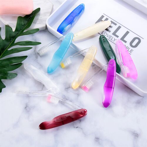 1PC Folding Toothbrush Charcoal Fiber Portable Compact Trave