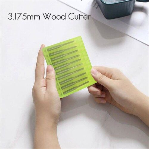 10 Pcs Two Flutes Straight End Mills Straight Slot Bit Wood