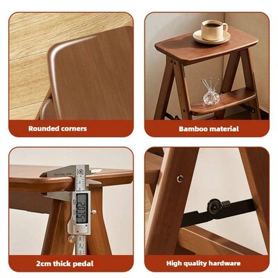 Thickness Portable Ladder Chair Shelf Kitchen High Stool Hom
