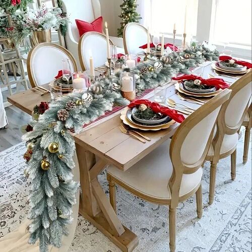 2M148 Heads Christmas Garland Pine Tree Rattan Wreath