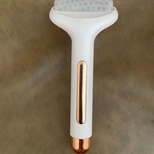 Face Roller Pink Cool Ice Roller Massager for Anti Puffiness