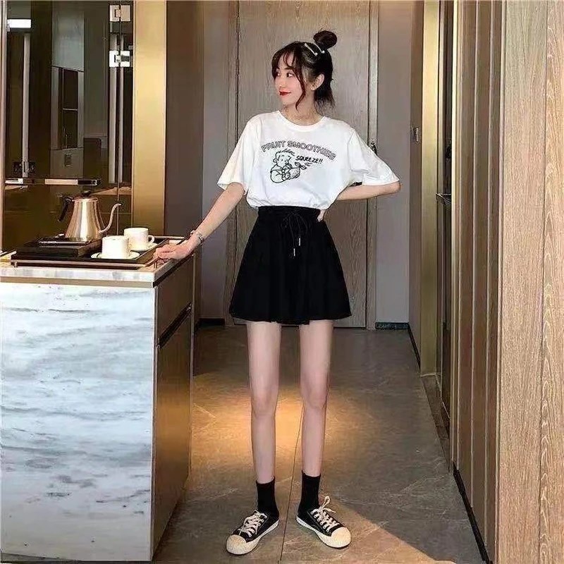 MEXZT 5Xl Summer Shorts Skirts Women Elastic High Waist Casu图片