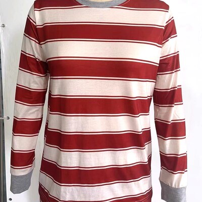 2025 Christmas pajamas Family set Parent-child striped PJs