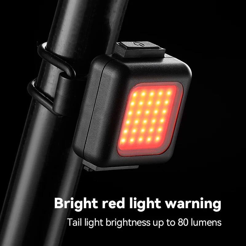 New Bicycle Front Rear Mini LED Light Set USB Rechargeable C图片