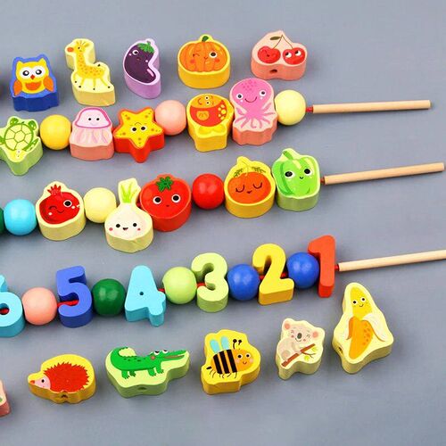 DIY Wooden Toys Baby Kids Color and Shape Learning Early Edu