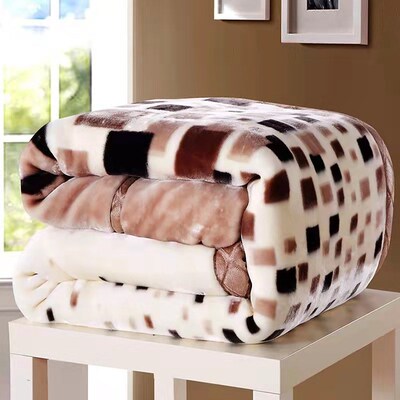 winter double layer thickened raschel blanket quilt 加厚毛毯