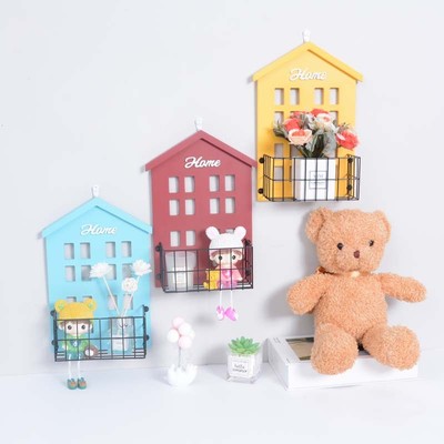 免打孔墙面装饰品墙壁小房子挂件儿童房墙上装饰品挂饰床头摆件