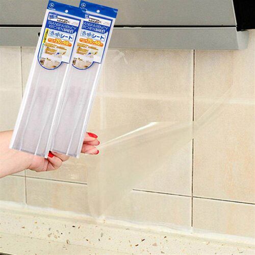 Kitchen Oil-Proof Stickers, Heat-Resistant Transparent Glass