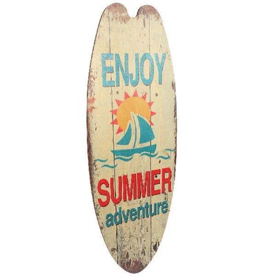 Wall Hanging Surfboard Wooden Sign Summer Theme Party Decor