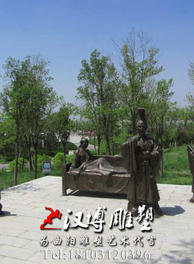 二十四孝道之一芦衣顺母玻璃钢制作古代人物城市公园广场小品雕塑