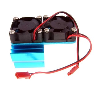 540电机550有刷马达散热片双风扇3650无刷3660模型车散热器