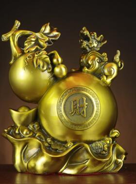 黄铜福禄兽 黄铜葫芦 葫芦貔貅 家居店铺铜摆件 福禄寿 财字貔貅