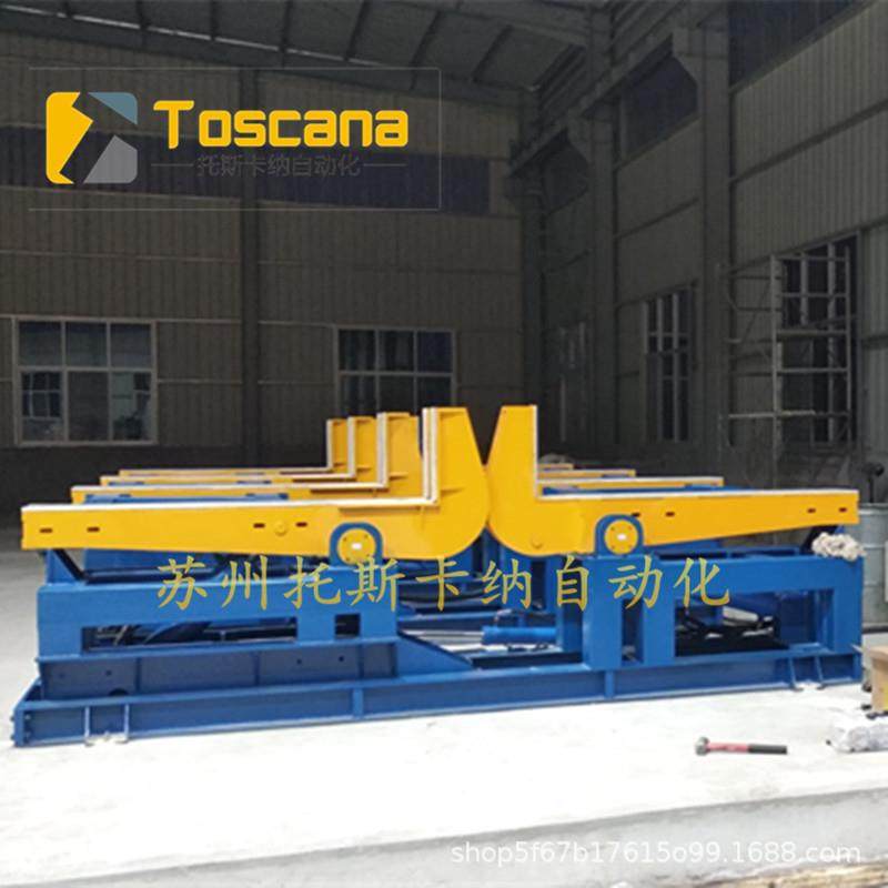 供流水槽翻转机 台面移动式水泥电缆槽翻转台180度电缆沟槽翻转机