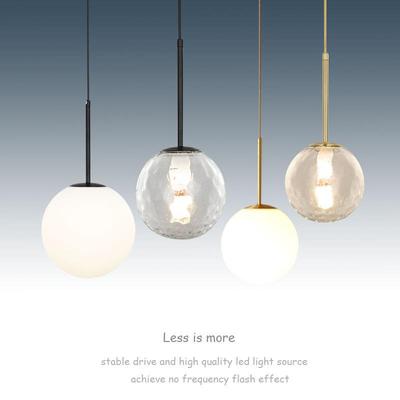 现代简约玻璃小吊灯 个性卧室床头酒店餐厅吧台服装店圆球形吊灯