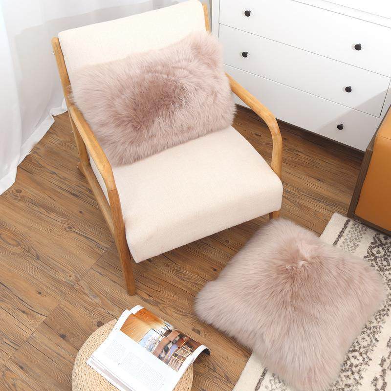 纯羊毛抱枕毛绒靠垫北欧沙发靠垫皮毛一体含芯真皮靠垫椅背垫长毛,居家布艺,抱枕被,淘宝优惠券,粉丝福利购,淘宝优惠卷