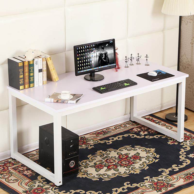 钢木电脑桌书桌双人办公桌台式家用写字台学习桌北欧简约风